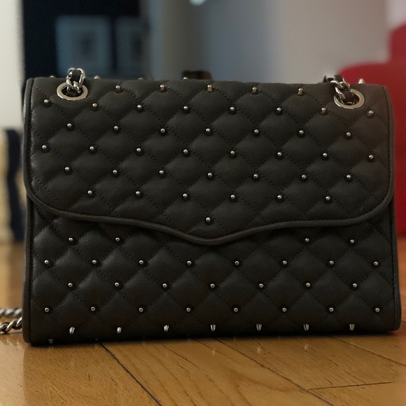Rebecca Minkoff Handbags - Rebecca Minkoff Studded Gray Quilted Bag